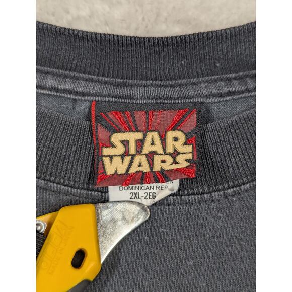 Vintage Star Wars Episode 1 Black Shirt Lucasfilm 90s Size Youth 2XL/Mens Small - Picture 2 of 7